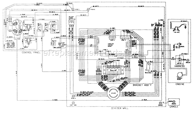 Page E Diagram and Parts List for 0811-0  Briggs and Stratton Generator